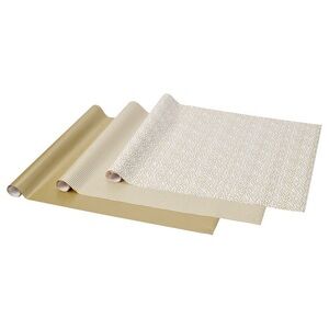 VINTERFINTGift wrap, roll, mixed patterns gold, 9.84x2.30 '/22.60 sq feet